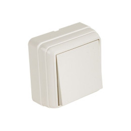 Выключатель 1-клав. (открытый) кремовый, BRON, MUTLUSAN