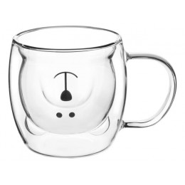 Кружка стеклянная с двойными стенками, 250 мл, серия Bear, PERFECTO LINEA