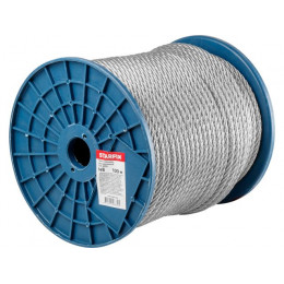 Трос стальной, оцинк. М8 DIN 3055 (бухта 100 м) STARFIX