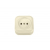Розетка 1-ая (открытая, б/з) бежевая, Вариант, BYLECTRICA