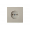 Розетка 1-ая (скрытая, б/з) песочная, Carre, BYLECTRICA