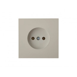 Розетка 1-ая (скрытая, б/з) песочная, Carre, BYLECTRICA
