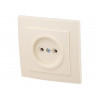 Розетка 1-ая (скрытая, б/з) бежевая, Стандарт, Юпитер
