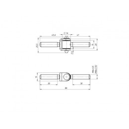 Петля ввертная ПВв1 1,25мм, цинк STARFIX