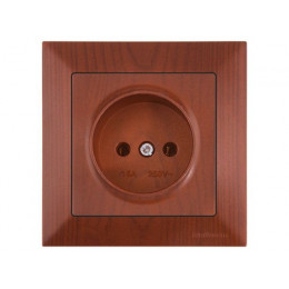 Розетка 1-ая (скрытая, б/з) вишня, DARIA, MUTLUSAN