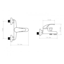 Смеситель для ванны D35-A, серия 260, ECONOCE