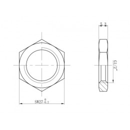 Контргайка 1/2" вн., AV Engineering (инд. упак.)