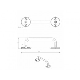 Ручка-скоба 100 мм, белый цинк STARFIX