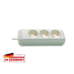 Удлинитель 1.5м (3 роз., 3.3кВт, с/з, ПВС) белый Brennenstuhl Eco-Line