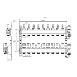 Коллекторная группа AVE136, 9 вых. AV Engineering