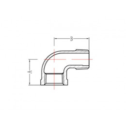 Колено 1" вн.-нар. чугун оцинк., AV Engineering