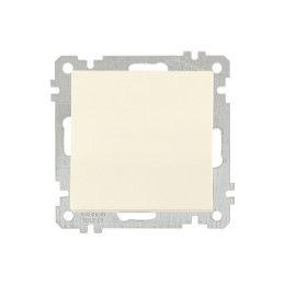 Выключатель 1-клав. (скрытый, без рамки, пруж. зажим) кремовый, DARIA, MUTLUSAN