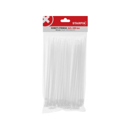 Хомут-стяжка 4.8х200 мм белый (100 шт в уп.) STARFIX