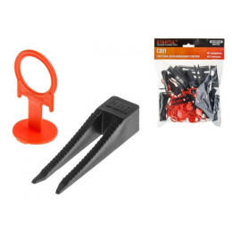 Система выравнивания плитки СВП (зажим 40 шт.+клин черный 40 шт.) STARTUL MASTER (ST4305-40)