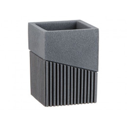 Стакан для зубных щеток ELEMENT, серый, PERFECTO LINEA