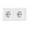 Розетка 2-ая (скрытая, с/з) белая, Стиль, Bylectrica