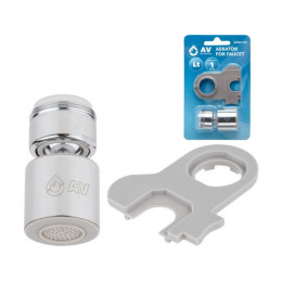 Аэратор подвижный для смесителя нар. с ключом, AV Engineering