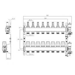 Коллекторная группа AVE136, 8 вых. AV Engineering