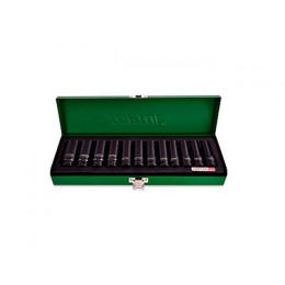 Набор головок ударн. 3/8" 8-19 мм 6 гр. 12пр. TOPTUL