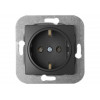 Розетка 1-ая (скрытая, с/з) графит, Уют, BYLECTRICA