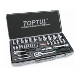 Набор головок 1/4", 1/2" 5-32мм 34предм. 6гр. метал.кейс (GCAD3402)