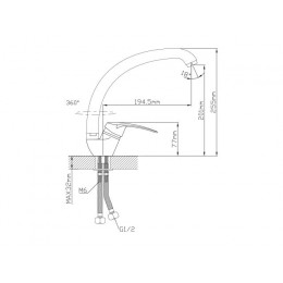 Смеситель для кухни (Lt) D35, серия SHU AV Engineering