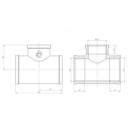 Тройник ред. 1" вн. х 3/4" вн. х 1" вн., AV Engineering (инд. упак.)
