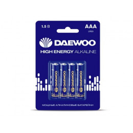 Батарейка AAA LR03 1,5V alkaline BL-4шт DAEWOO HIGH ENERGY