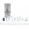 Лестница алюм. 3-х секц. 201/474/214см 3х8 ступ., 9,9кг PRO STARTUL (ST9944-08)