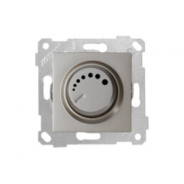 Выключатель поворотный (диммер) (скрытый, без рамки, винт. зажим, 600Вт) титан, RITA, MUTLUSAN