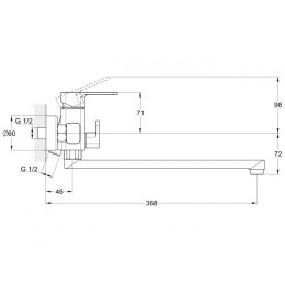 Смеситель для ванны D35-A, серия 590 ECONOCE