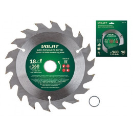 Диск пильный 160х20/16 мм 18 зуб. по дереву ВОЛАТ