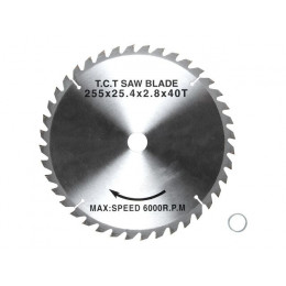 Диск пильный 255х30 мм/25,4 мм 40 зуб. по дереву BULL