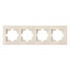 Рамка 4-местная бежевая, Стиль новый, Bylectrica