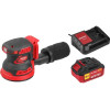 Аккум. эксцентриковая шлифмашина WORTEX COS 1218 E в кор. ALL1 XLT c акб и з/у в кор. БЕСЩЁТ., 18В,