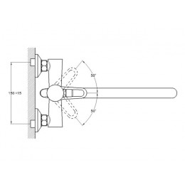 Смеситель для ванны D35-A, серия 400 ECONOCE