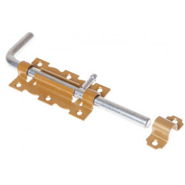 Задвижка дверная 110 мм Г-обр, зол.металлик STARFIX