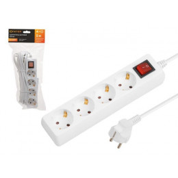 Удлинитель 5м (4 роз., 2,2кВт, с/з, выкл, ПВС 3х0,75) Юпитер