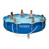 Каркасный бассейн Metal Frame, круглый, 366х76 см + фильтр-насос 220 В, INTEX