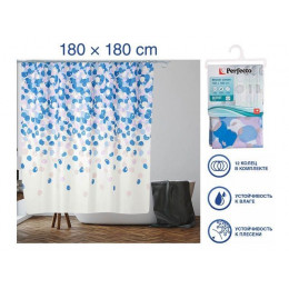 Шторка для ванной (12 колец в комплекте), 180x180 см, Secret, лепестки, PERFECTO LINEA
