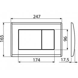 Кнопка управления для систем инсталляций (белая), Alcaplast