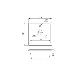 Мойка кухонная из искусственного камня STAR гранит 510х505 мм, AV Engineering
