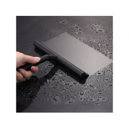 Стеклоочиститель (водосгон) с держателем, черный, PERFECTO LINEA