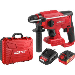 Аккум. перфоратор WORTEX CRH 1820-2 в чем. ALL1 XLT SET БЕСЩЕТ., 18 В, 2.2 Дж, 20 мм, 1х4 А*ч