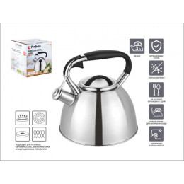 Чайник со свистком, нержавеющая сталь, 3.0 л, Jasmine, PERFECTO LINEA