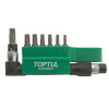 Набор бит "TORX" 1/4" Т10-Т40 30мм 8шт TOPTUL