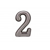 Цифра дверная АЛЛЮР пластик "2" хром