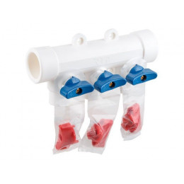 Коллектор с шар. краном универс. PPR 32х20/3, РТП