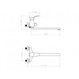 Смеситель для ванны D40-A, серия 310, ECONOCE