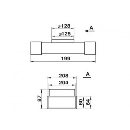 Тройник воздуховода 832 плоск/кругл. каналов 60х204/125 ZERNBERG